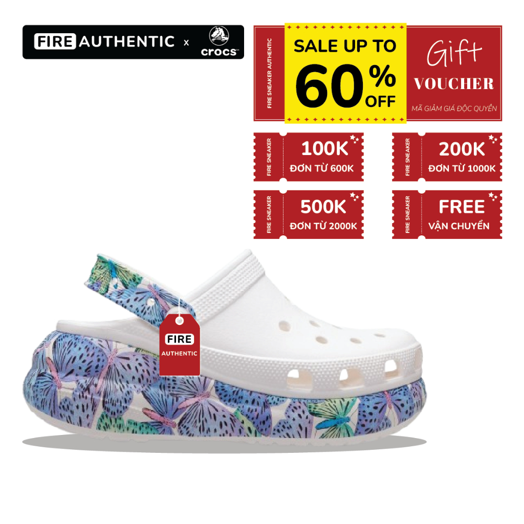 Giày Clog Unisex Crush Classic 'Butterfly' - Fire Authentics