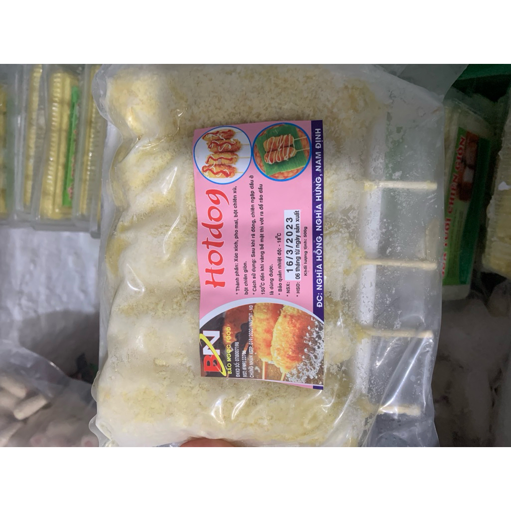 Hot Dog Phô Mai Kéo Sợi Hàn Quốc, Hotdog Phô Mai Bảo Ngọc Siêu Ngon