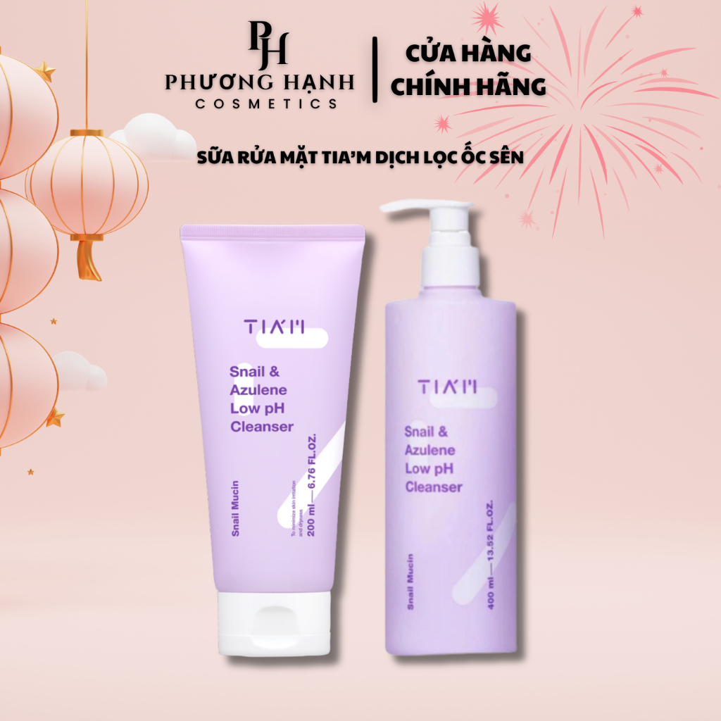 Sữa Rửa Mặt TIAM Dịch Lọc Ốc Sên Cho Da Dầu Mụn Nhạy Cảm Chính Hãng Hàn Quốc
