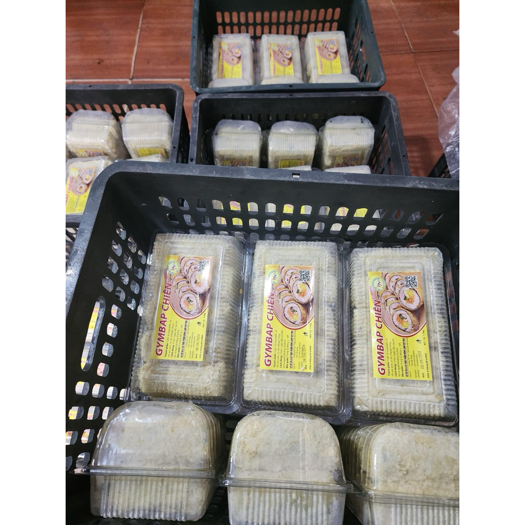 Kimbap chiên hộp 10 cây 1.8kg (chỉ giao HN) (cơm cuộn hàn quốc)