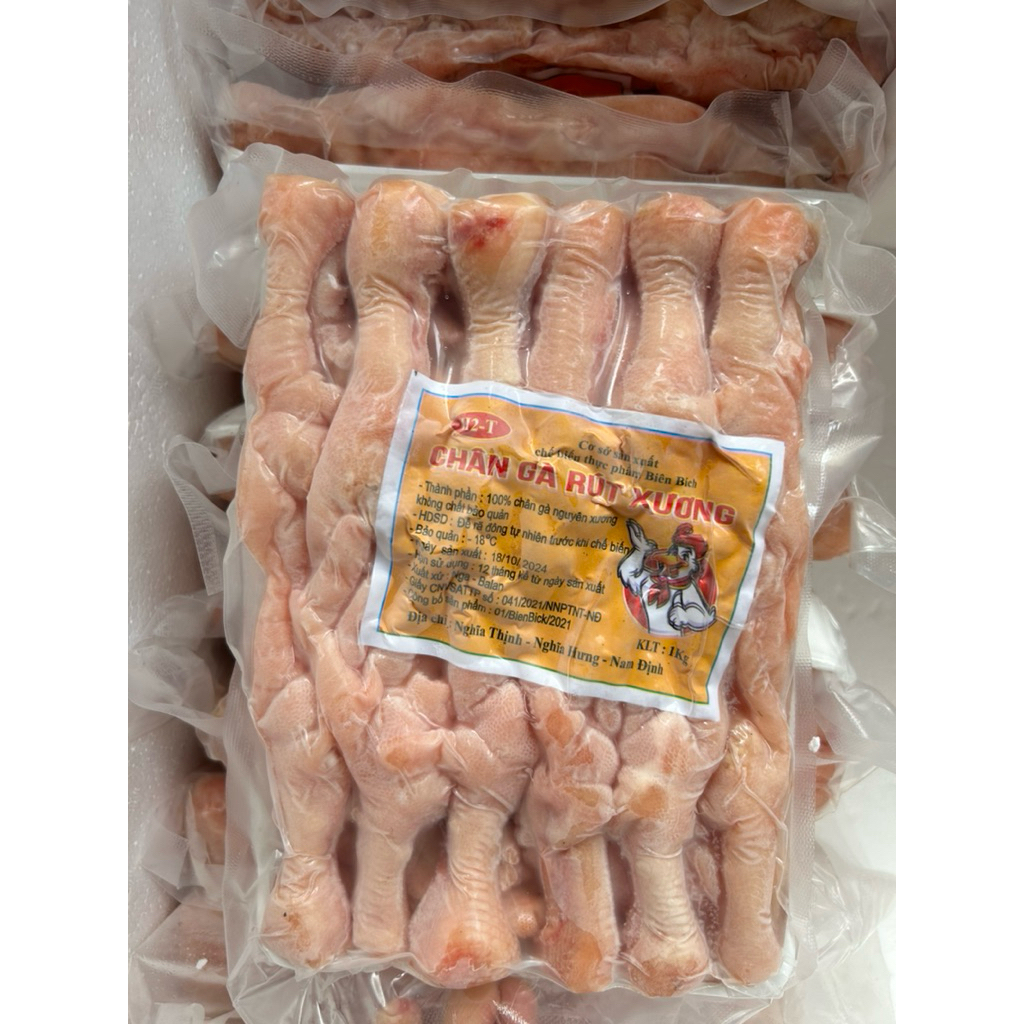 Chân gà rút xương khay 1kg ( cốt 850-900gr)