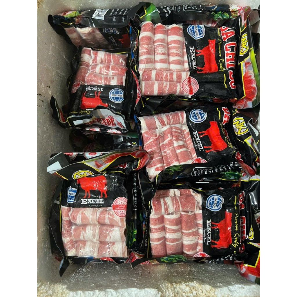 Ba chỉ bò Mỹ thái cuộn NK (giao hàng Hà Nội) 500g