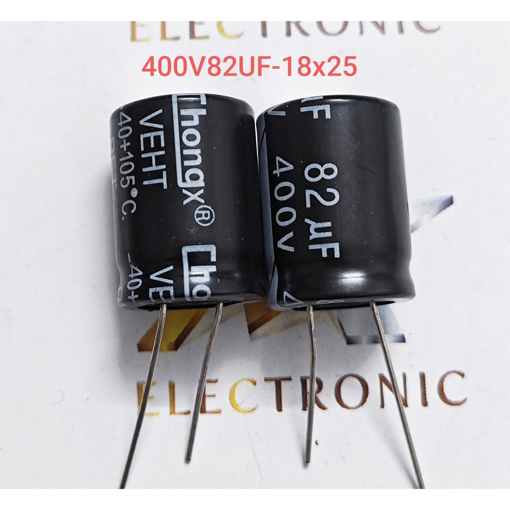 Tụ hóa 82UF 400V 400V82UF 82UF400V kích thước 18x25mm chất lượng cao (con)