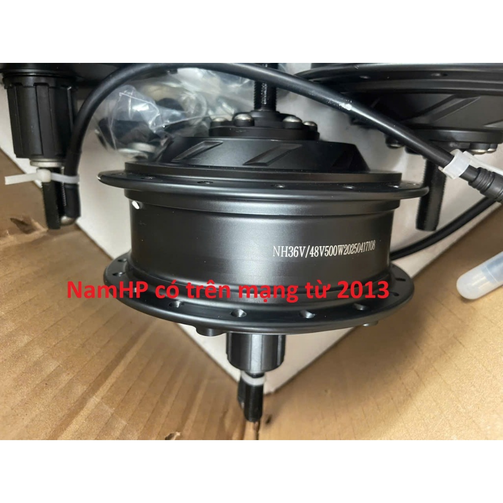 Động cơ 500w chế xích lô điện khu du lịch, động cơ chế xe đạp thể thao thành xe điện 36v- 48v 500w