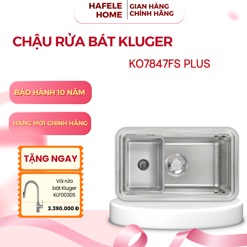 Chậu Rửa Bát Kluger KO7847FS Plus – Chất Liệu Inox 304 Cao Cấp – Thiết Kế Hiện Đại – EEH