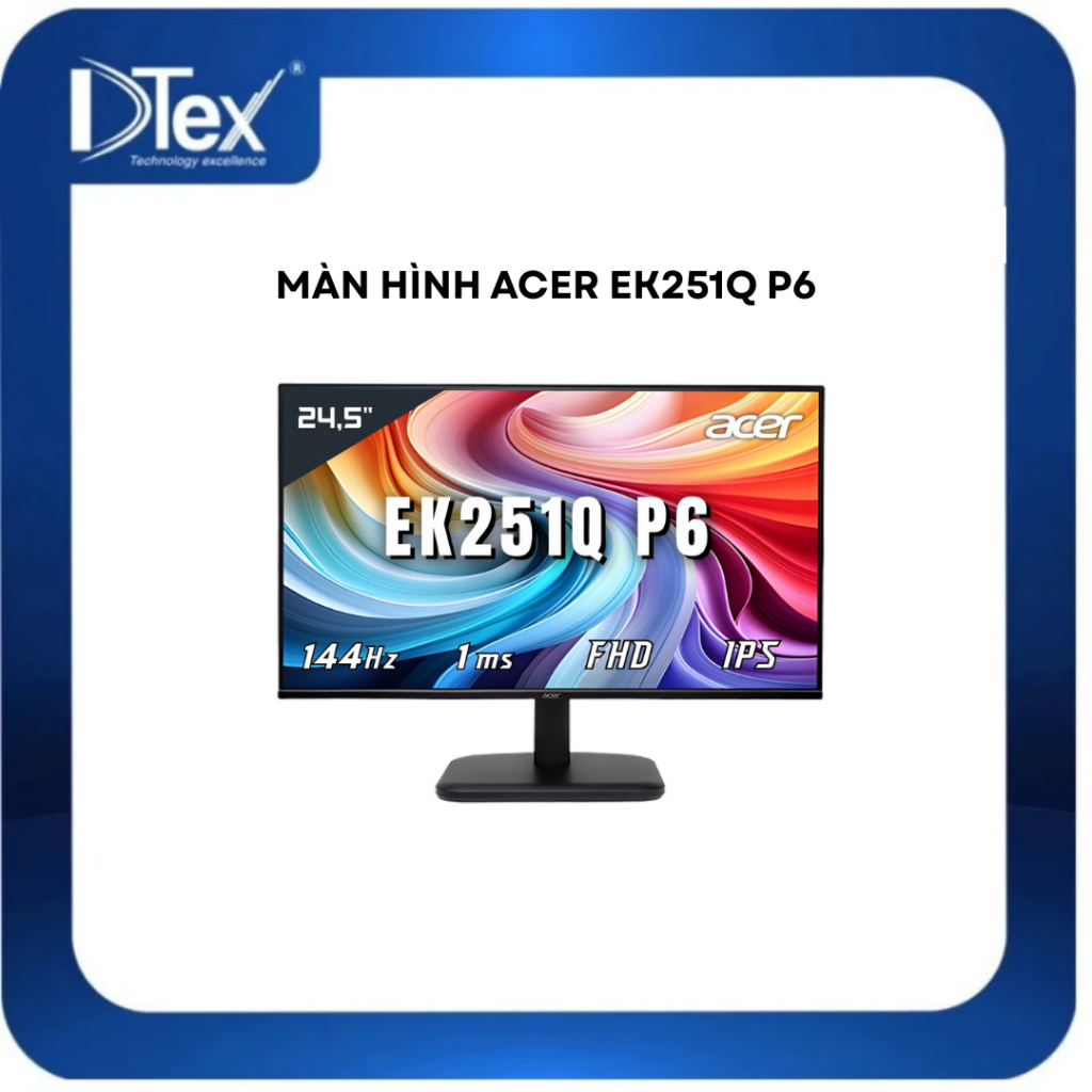Màn Hình Acer EK251Q P6 24.5 Inch IPS FHD 144Hz 1ms | Viền Mỏng | Bảo Hành Chính Hãng 3 Năm
