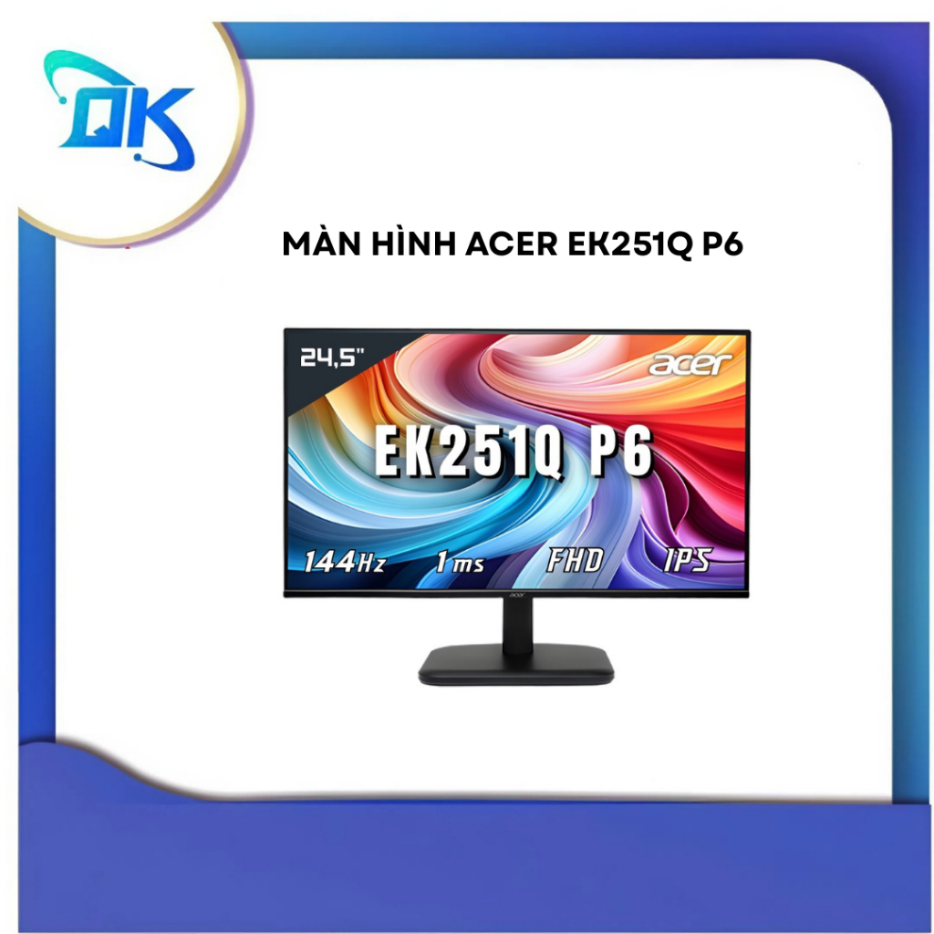 Màn Hình Acer EK251Q P6 24.5 Inch IPS FHD 144Hz 1ms | Gaming, Đồ Họa | Bảo Hành Chính Hãng 3 Năm