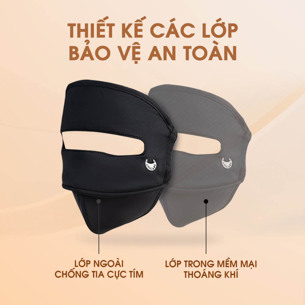 COMBO 2 Khẩu trang toàn mặt Unicare Full Face – Chống nắng UPF50+, 2 lớp, chống tia UV, thời trang | BigBuy360 - bigbuy360.vn