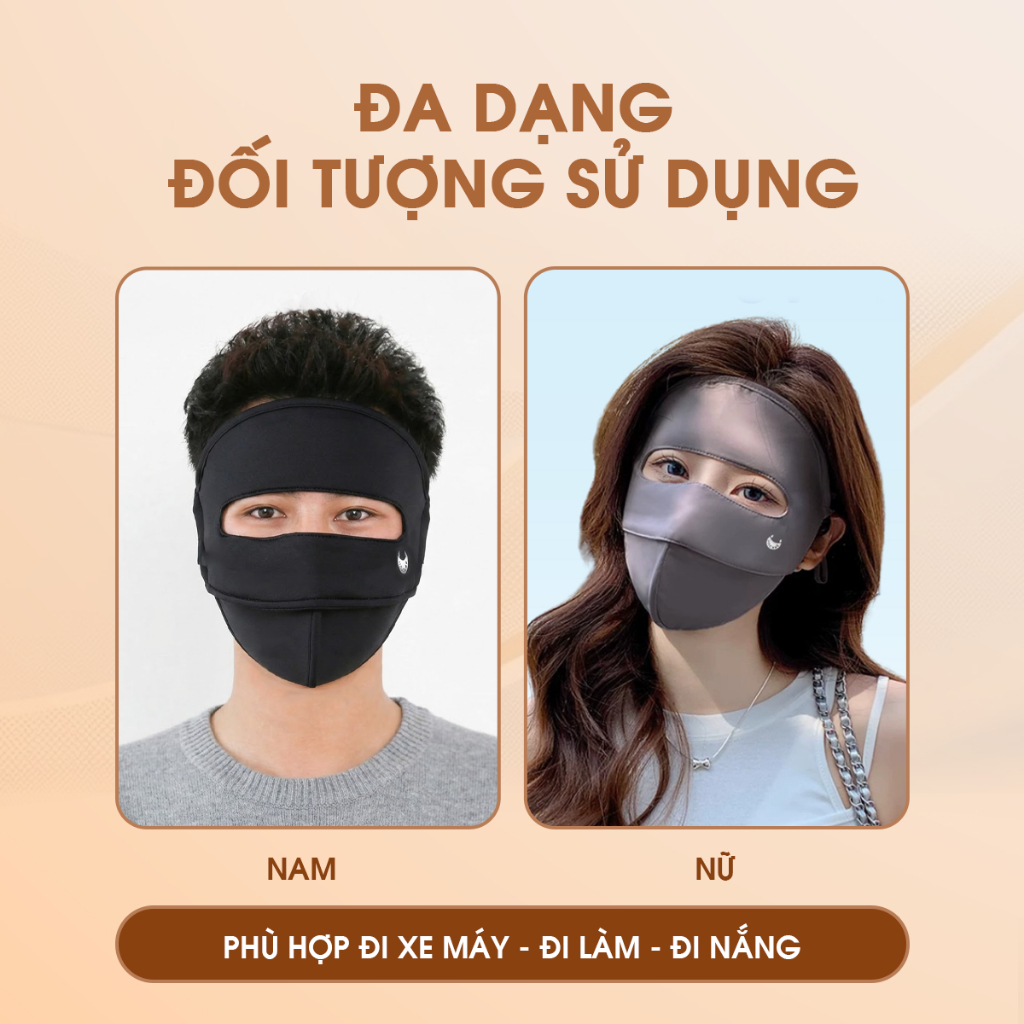 COMBO 2 Khẩu trang toàn mặt Unicare Full Face – Chống nắng UPF50+, 2 lớp, chống tia UV, thời trang | BigBuy360 - bigbuy360.vn