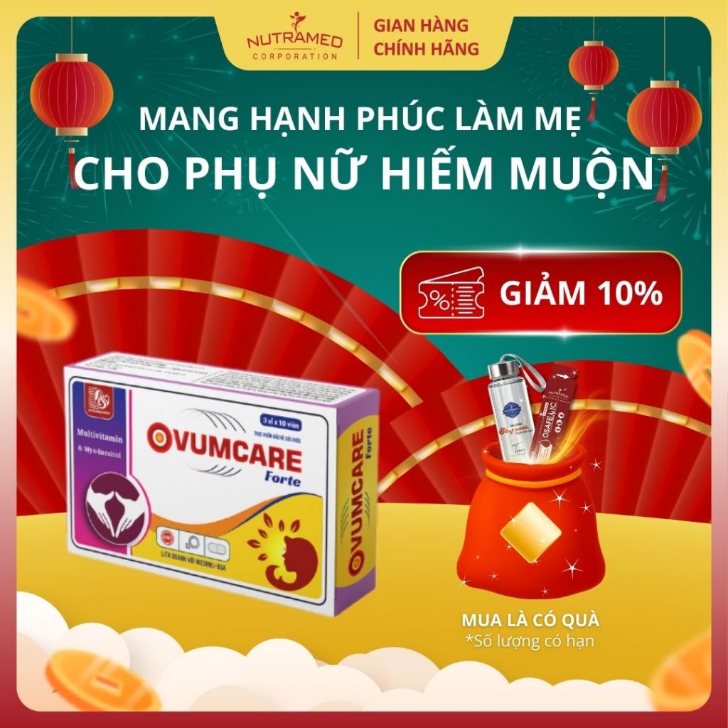 Ovumcare Forte hỗ trợ bổ sung Myo-inositol, vitamin và khoáng chất cần thiết cho phụ nữ thả bầu (30 