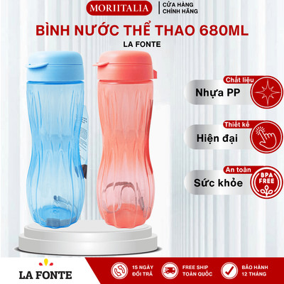 Bình nước thể thao trẻ trung LA FONTE 680ml Sport Bottle, Chất liệu PP an toàn sức khoẻ - 011457