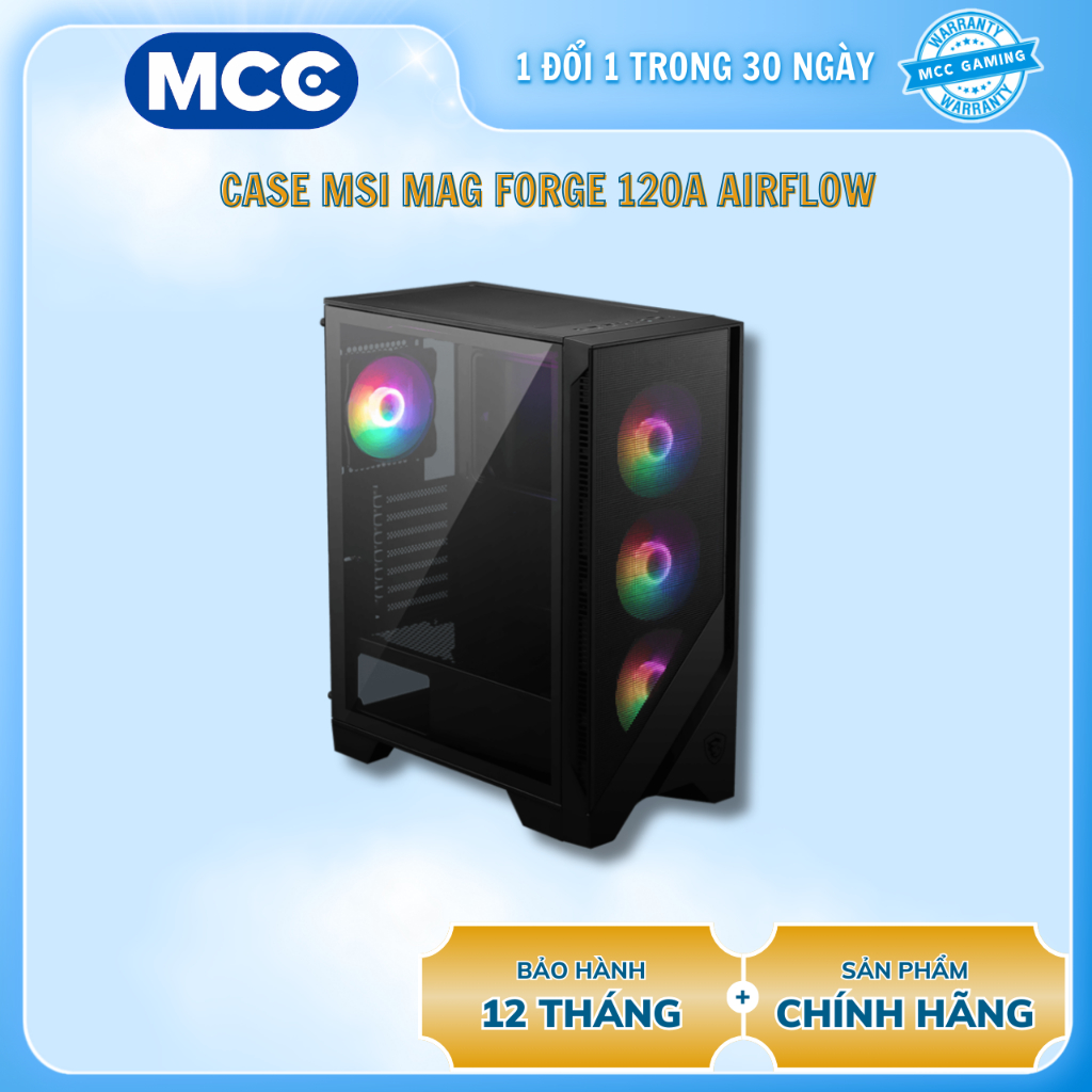 Vỏ Case MSI MAG FORGE 120A AIRFLOW ( ATX - 6 Fan RGB)