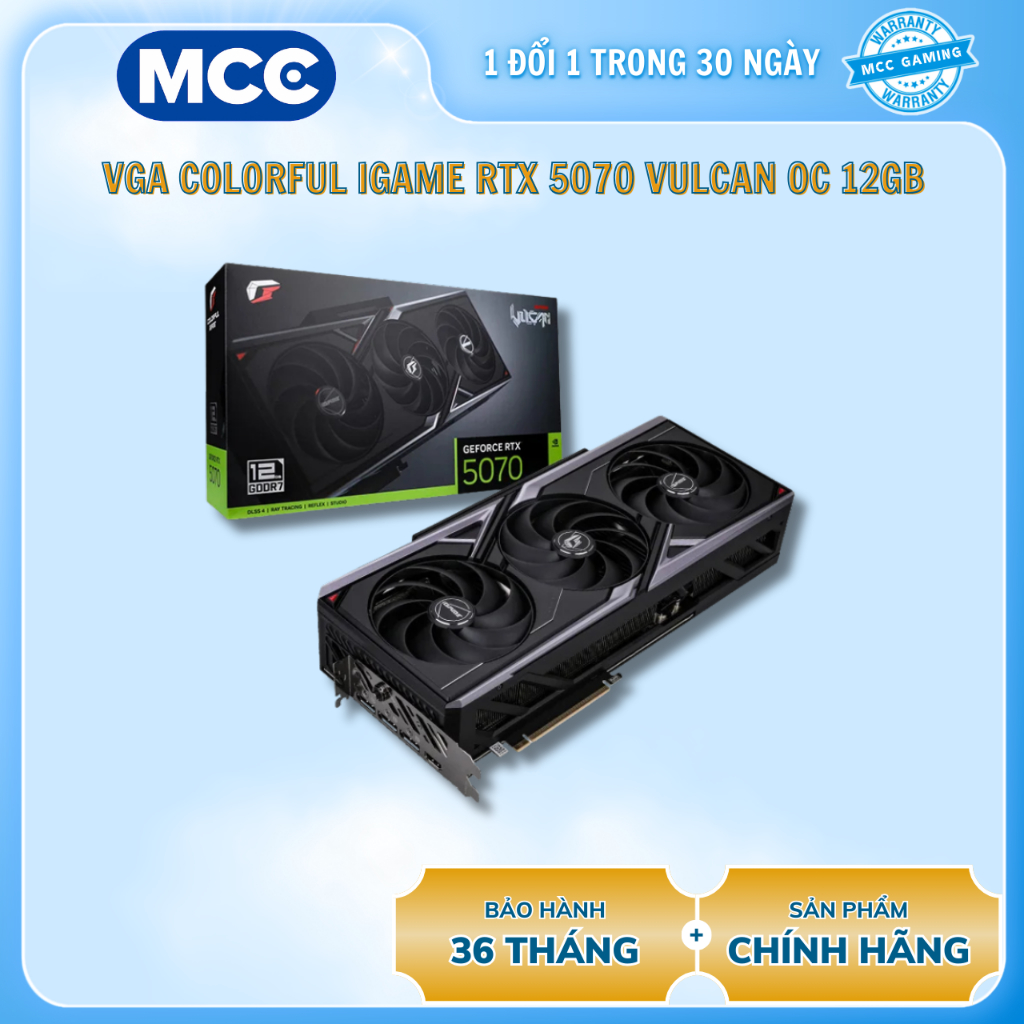 VGA Colorful iGame RTX 5070 Vulcan OC 12GB GDDR7 ( RTX-5070-VULCAN-OC-12GB )