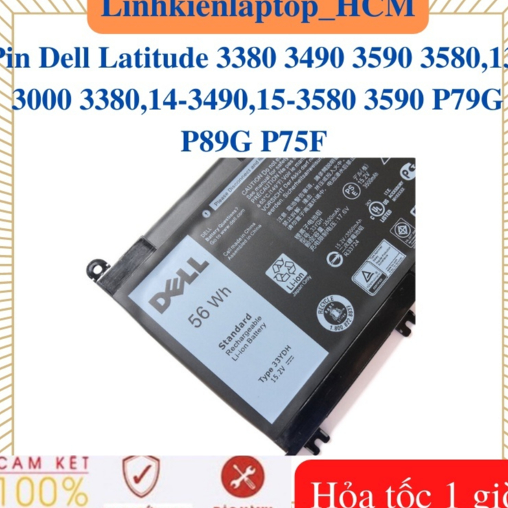 Pin laptop dell latitude 3380 3480 3490 3590 3580 13-3380 14-3490 15-3580 3590 P79G P89G P75F - 33YD