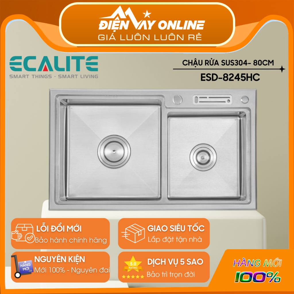 Chậu rửa chén Ecalite ESD-8245HC