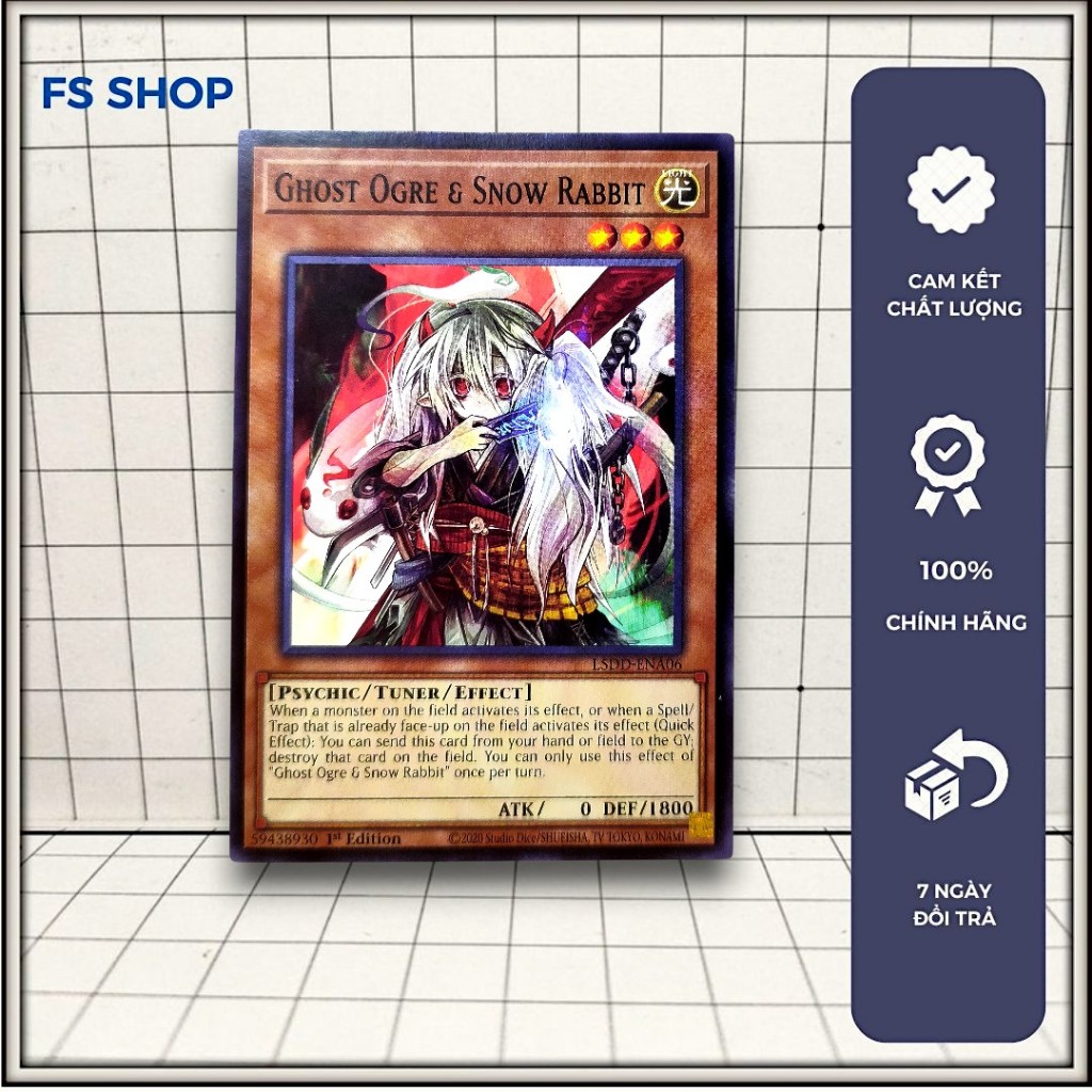 [FS Shop] Thẻ Bài Yugioh Chính Hãng Ghost Ogre & Snow Rabbit – Common