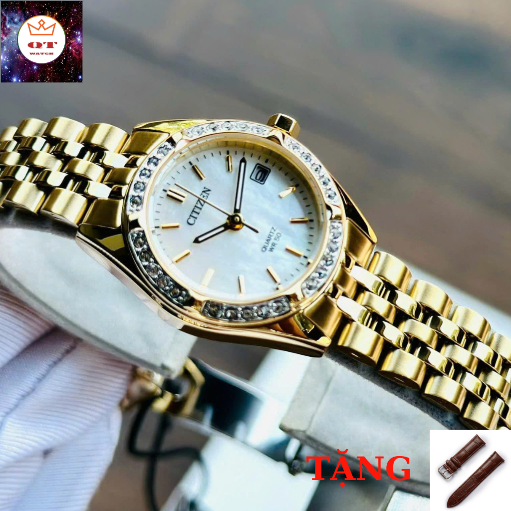 Đồng Hồ Nữ CITIZEN EU6062-50D Chính Hãng Tặng Dây Da Cao Cấp