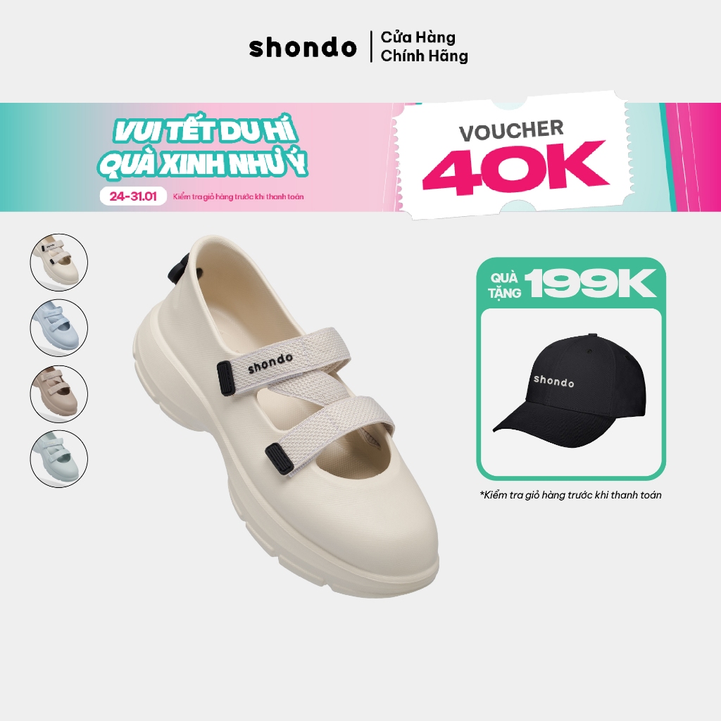 Giày Ballet Sneaker Nữ Dreamie Shondo Đế Cao 4cm Tôn Dáng Nhiều Màu