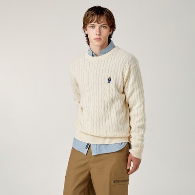 Áo Sweater WHO.A.U Steve Cable Sweater (M)_WHKAG1121M