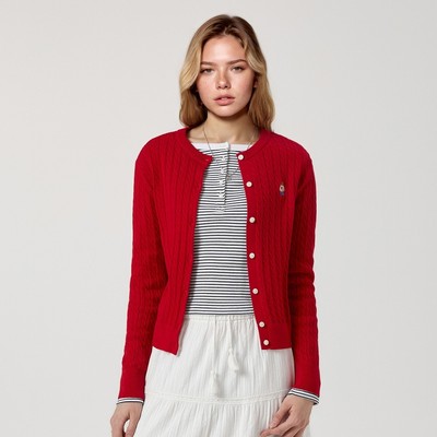 Áo Cardigan WHO.A.U Steve High Gauge Cotton Cable Cardigan_WHCKG2325F