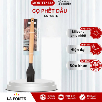 Cọ Phết Dầu Silicon 29cm La Fonte – Tay Cầm Gỗ Zelkova, Chống Trầy & Dễ Vệ Sinh | 002905