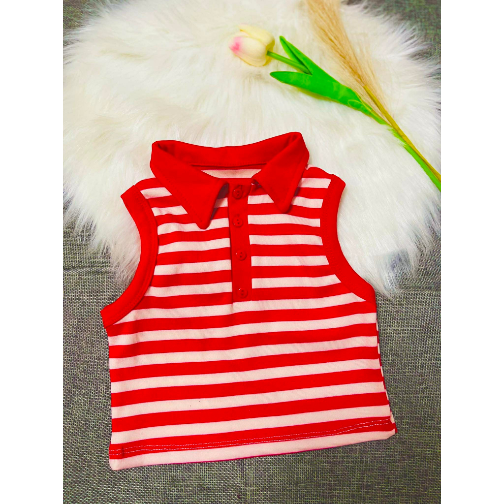 C54-ÁO SỌC CỔ TRỤ PHỐI CÚC