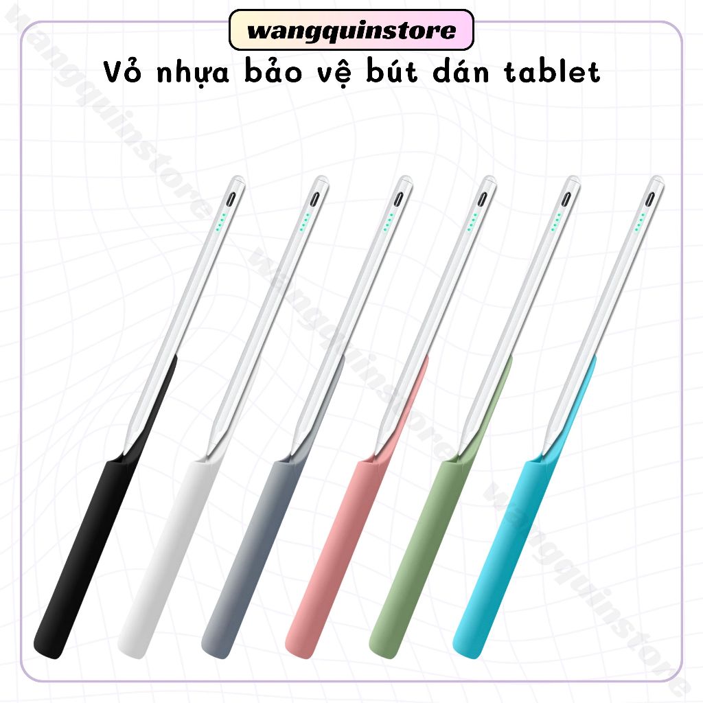 Vỏ Bảo Vệ Bút Cảm Ứng Stylus, túi giữ bút pencl Chất Liệu SILICON cao cấp Tiện Dụng Dán lên iBad/ Bì
