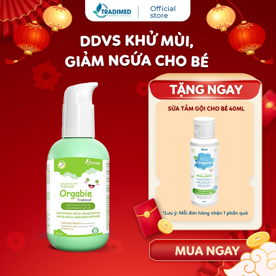 Dung Dịch Vệ Sinh Cho Bé Gái & Bé Trai Orgabie - Giúp Khử Mùi Hôi, Ngăn Ngừa Viêm, Ngứa