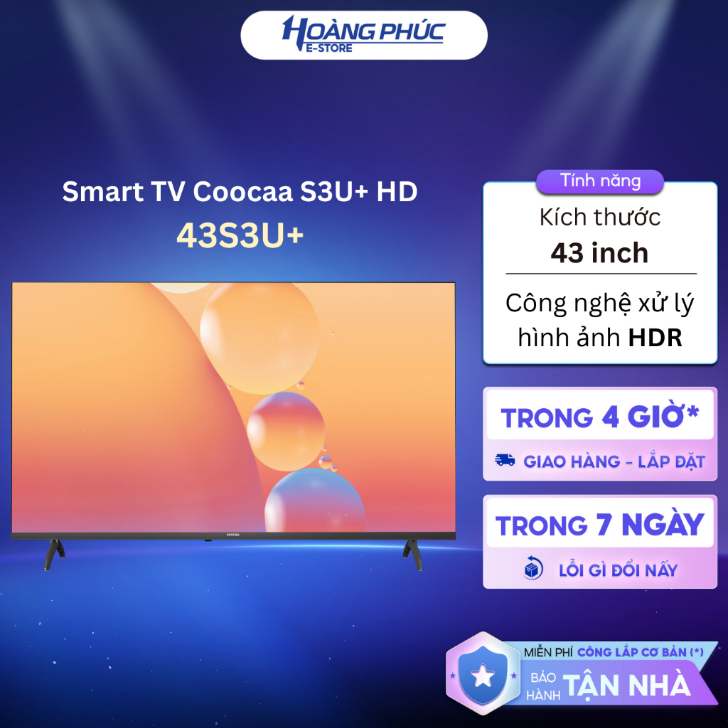 43S3U+ | Smart TV Coocaa S3U+ FHD - 43 inch {Toàn Quốc}