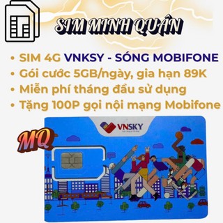 Sim 4G VNSky Mobifone gói cước 5G89 5GB/ngày - Miễn phí 30 ngày đầu - Data tốc độ cao