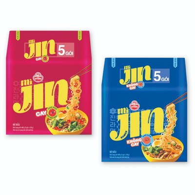 Combo 2 lốc mì Jin cay, Jin không cay Otoki 120gx5