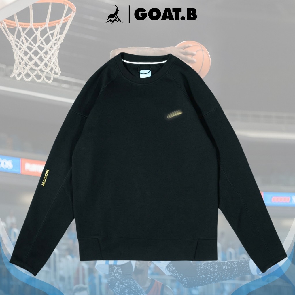 Áo Thun Nỉ Dài Tay Cao Cấp Nk x Nocta - Đen