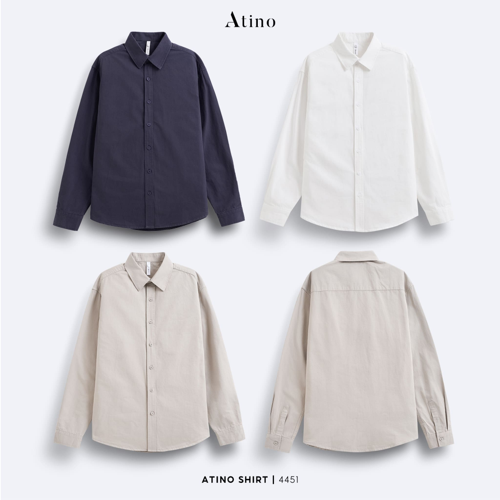 Áo Sơ Mi Slim ATINO, Form Ôm Gọn Gàng, Thoáng Mát, Thanh Lịch Dễ Mặc SMD.L.3.4451