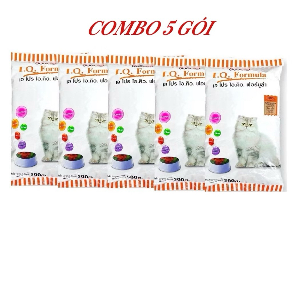 [ COMBO 5 GÓI] Thức ăn cho mèo Apro Iq 500g-hạt cho mèo Apro iq - À petshop