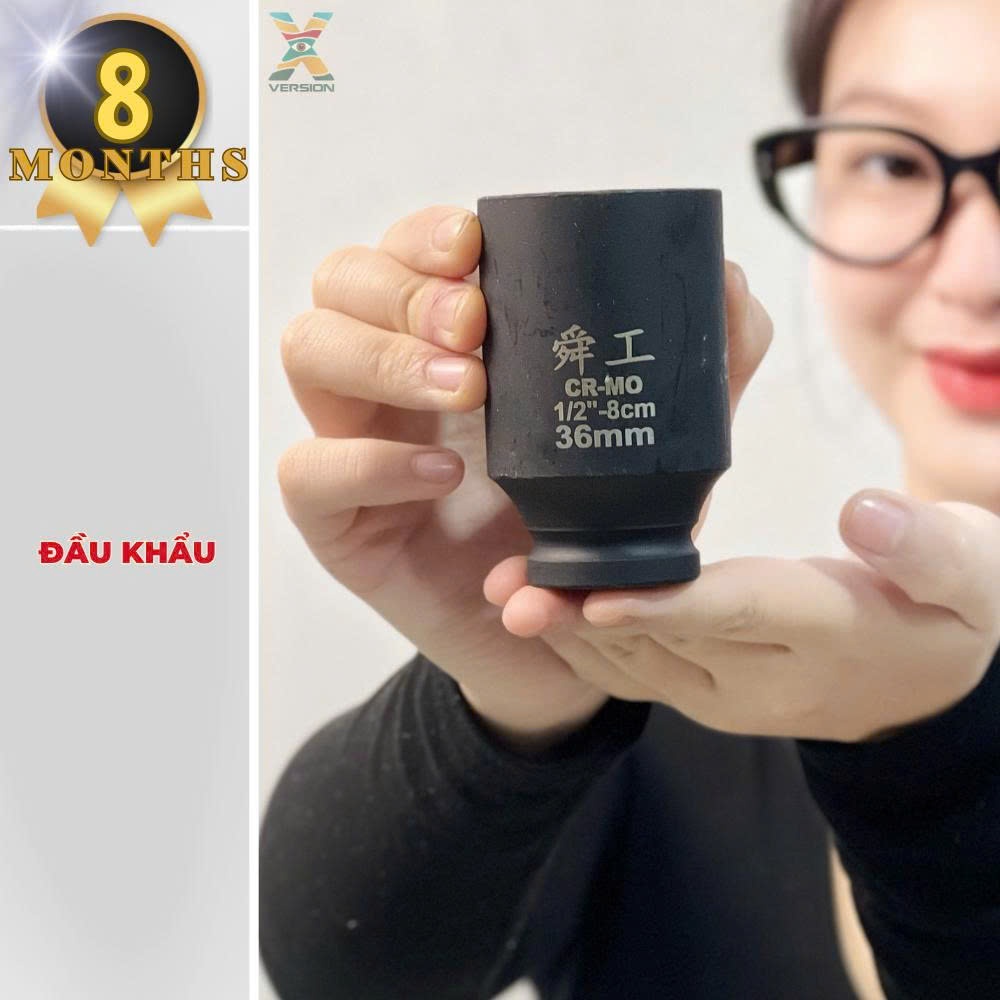 Đầu khẩu 1/2 mở lồng máy giặt và mở nổi xe ga size 36mm 38mm - Xversion