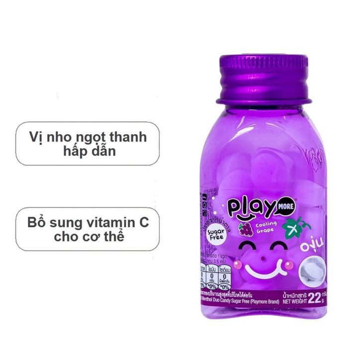 Kẹo The không đường Play More 22g