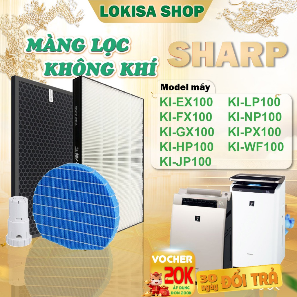 Màng lọc không khí Sharp KI-EX100 | KI-FX100 | KI-GX100 | KI-HP100 | KI-JP100 | KI-LP100 | KI-NP100 