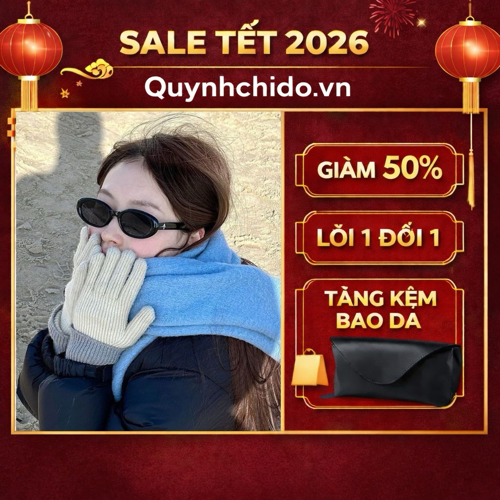 Kính râm cam dáng oval bầu dục đính sao,kính mát thời trang nam nữ phong cách hàn quốc chống tia uv-