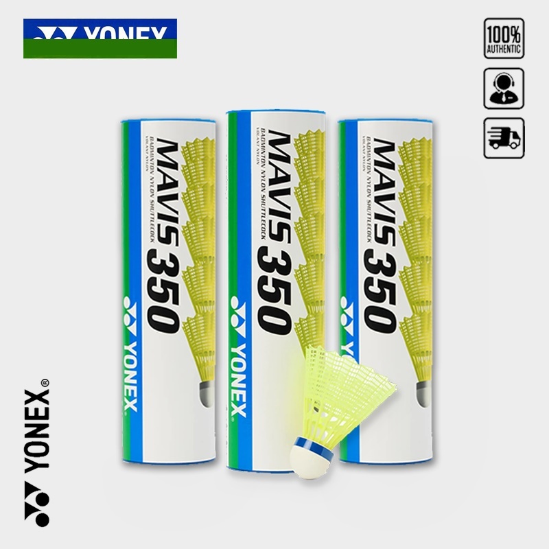 Vợt cầu lông YONEX MAVIS 350 Cầu lông nylon 6 quả – Siêu bền, siêu tiết kiệm  3 hộp