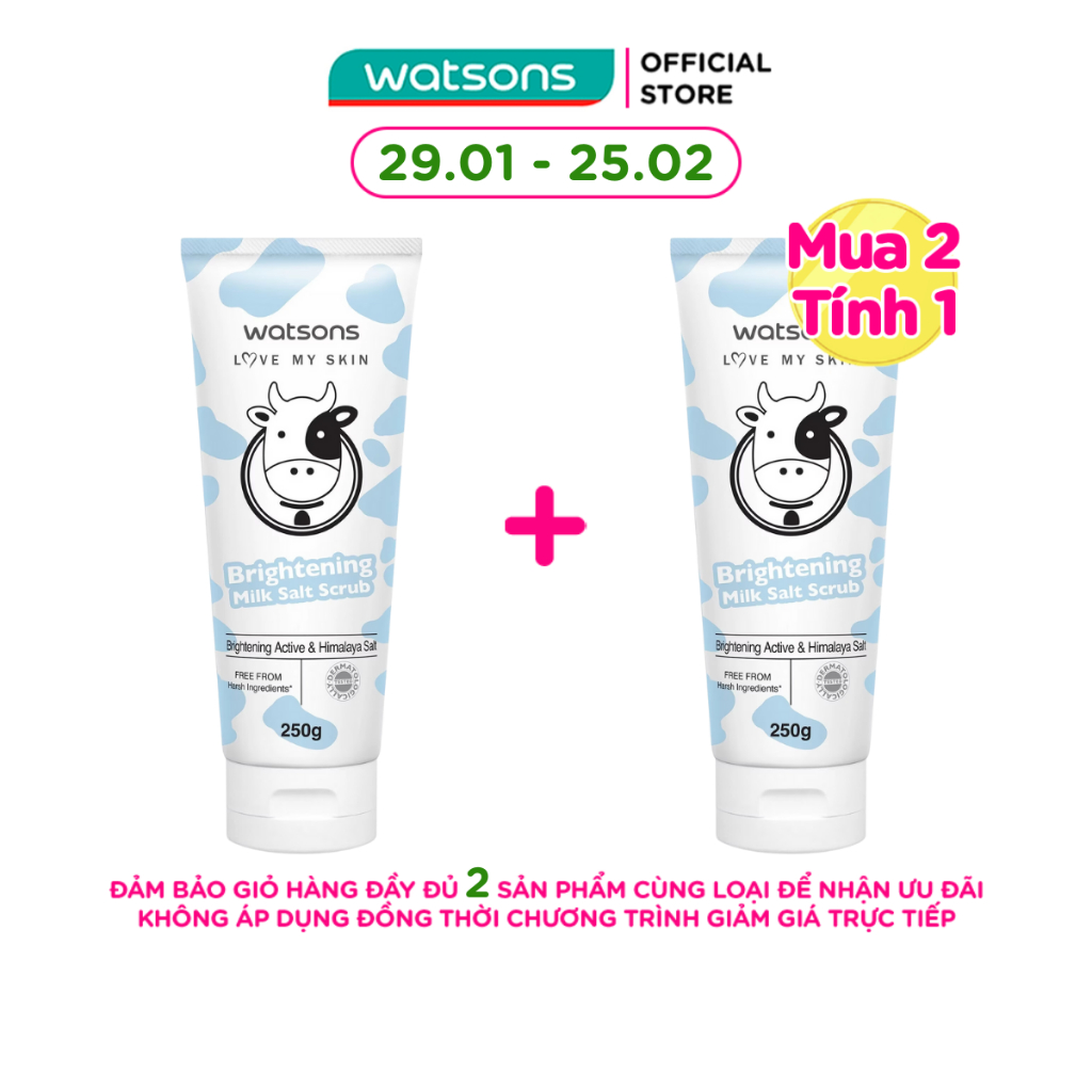 Muối Tắm Watsons Giúp Sáng Da Brightening Milk Salt Scrub 250g