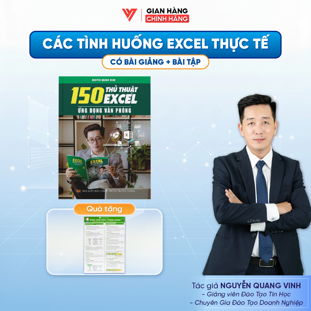 Sách 150 Thủ Thuật Excel ĐÀO TẠO TIN HỌC Ứng Dụng Văn Phòng Kèm Video Bài Giảng - D03
