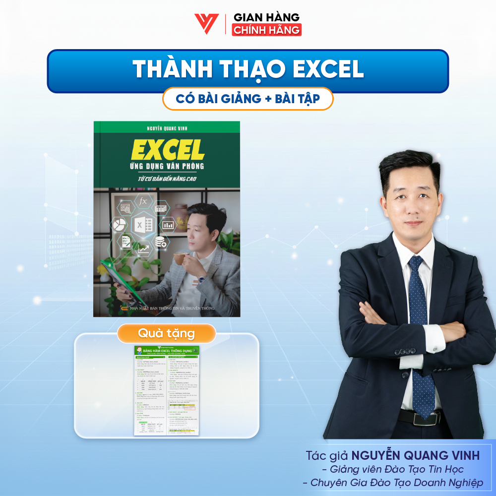 Sách Excel Ứng Dụng Văn Phòng ĐÀO TẠO TIN HỌC Từ Cơ Bản Đến Nâng Cao Kèm Video Bài Giảng - D01