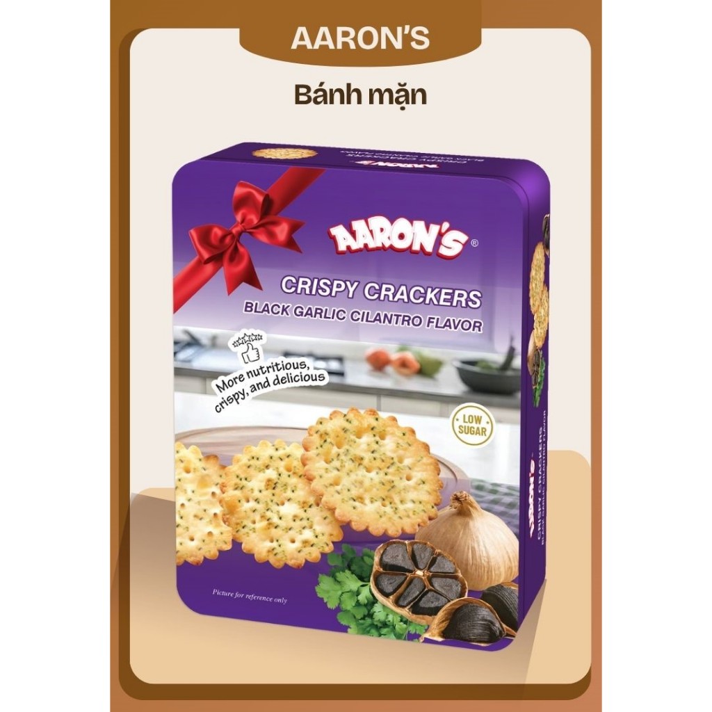 Bánh quy giòn AARON'S hộp thiếc 422g (vị mặn) bánh soda ngon giòn khỏi chê, đam mê vị mới.