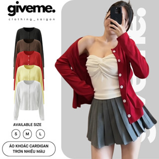 [XẢ HÀNG] Áo Khoác Cardigan Trơn Nhiều Màu Mùa Thu Đông Kiểu Dáng Bánh Bèo Tiểu Thư Peonyb Hotgirl Giveme.clothing