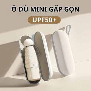 Ô che mưa gấp gọn mini, dù mini bỏ túi, ô dù che nắng mưa siêu nhẹ, chống tia UV UPF50+ kèm hộp đựng sang trọng