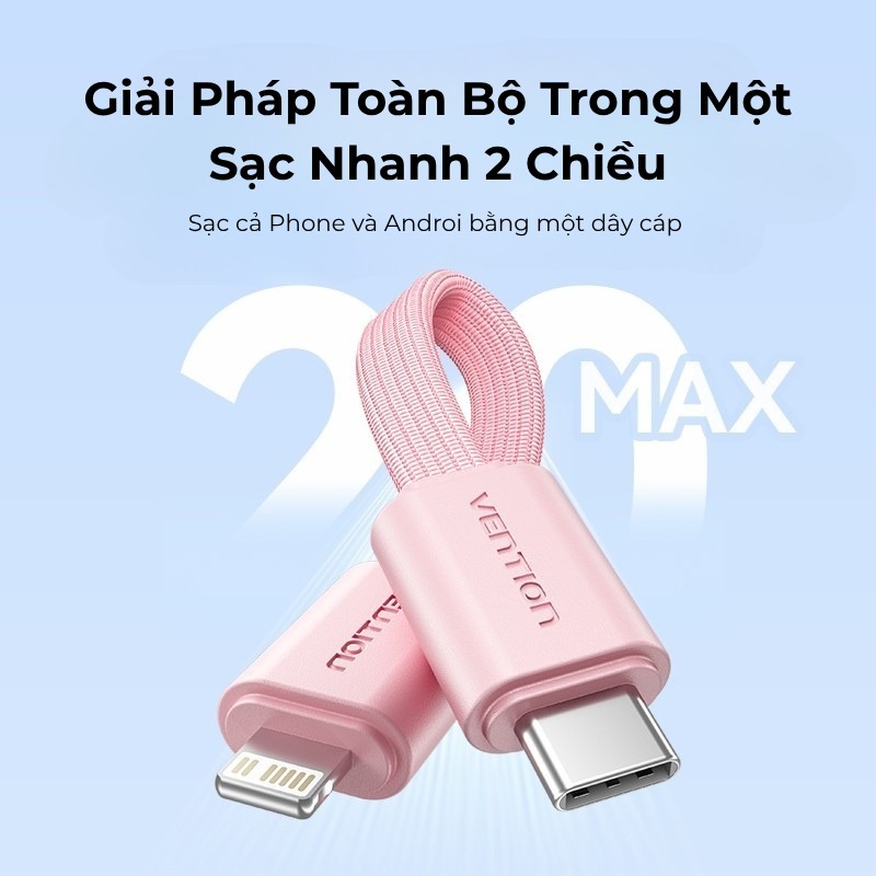 Pin Sạc Dự Phòng 10000mAh 22.5W Vention Tích hợp đèn pin, Hỗ trợ 3 cổng sạc USB-C, USB-A, Light | BigBuy360 - bigbuy360.vn