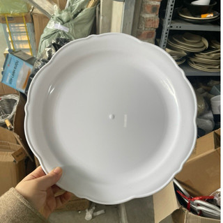 Dĩa viền bèo melamine 20,30,35,40cm, đĩa phíp bày mâm ngũ quả, đĩa nhựa phíp sâu lòng cho nhà hàng