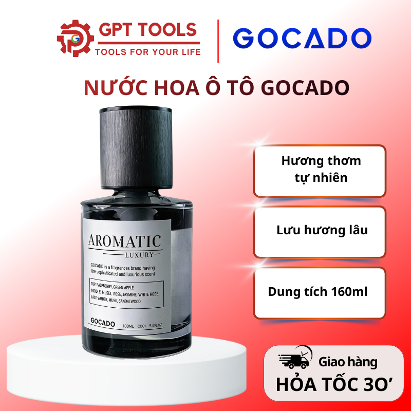 Nước Hoa Ô Tô Gocado Aromatic 160ML - Hương Thơm Tự Nhiên - Lưu Hương Lâu