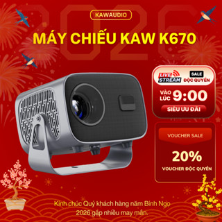 Máy Chiếu KAW K670 Chính Hãng Độ Nét Cao, Kết Nối Điện Thoại, Laptop Giải Trí & Làm Việc BH 12 Tháng