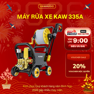 Máy Rửa Xe Công Nghiệp KAW Công Suất Lớn, Tầm Phun Xa 10M, Dây Ra Vào 20 Mét - Bảo Hành 12 Tháng